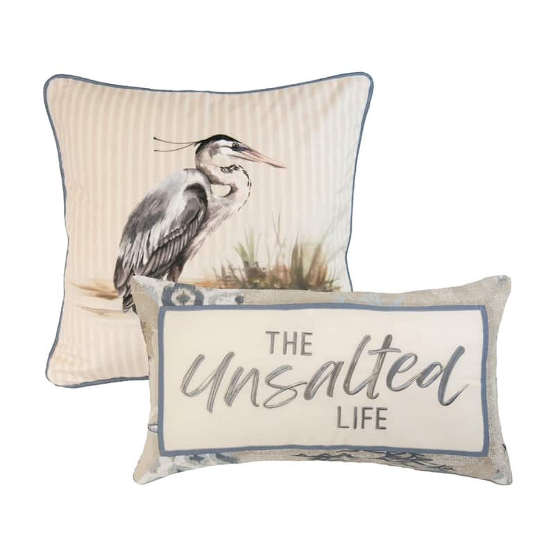 Donna Sharp Seascape 2PC Polyester Decor Pillow Set - Accent - Polyester