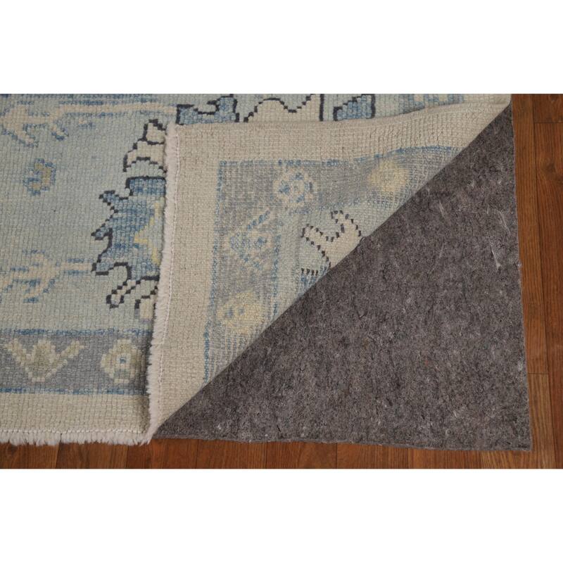 Hand Knotted Oriental 100% Wool Carpet Transitional All-Over Beige & Ivories Oushak Area Rug - 11' 4'' X 8' 11''