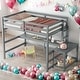 preview thumbnail 1 of 21, Full Size Loft Bed With Desk and Ladder Platform and Ladders and Guardrails