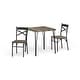 Thumbnail 20, Furniture of America Zath Industrial Metal Compact 3-piece Dining Set. Changes active main hero.