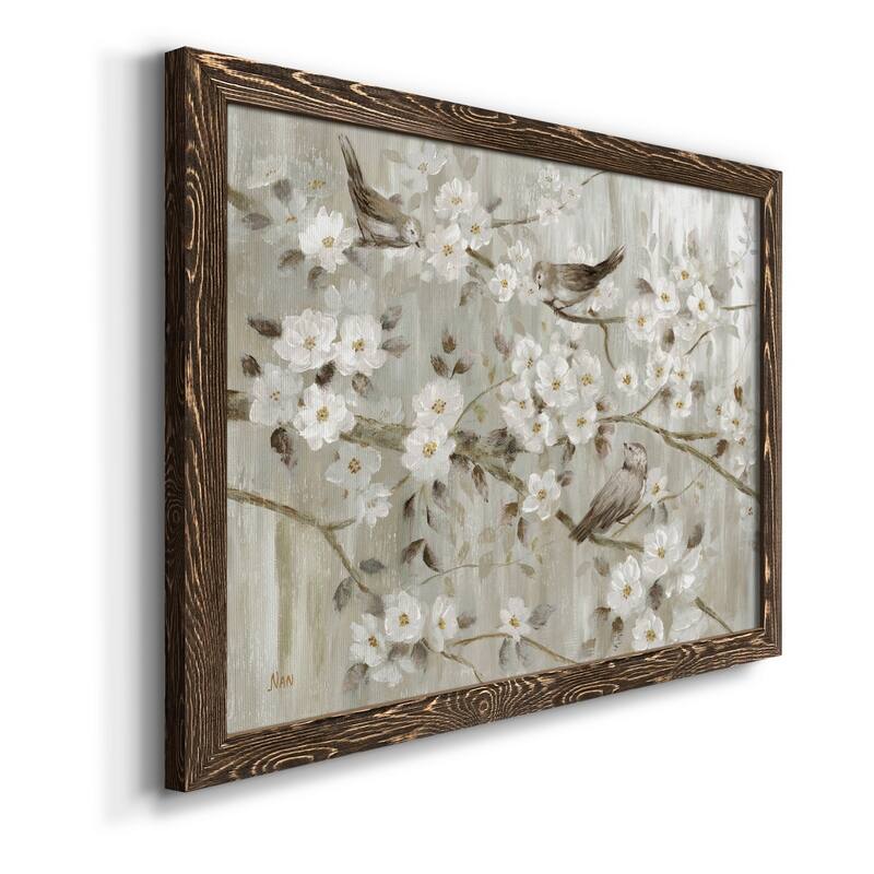 Neutral Spring Birds-Premium Framed Canvas - Ready to Hang
