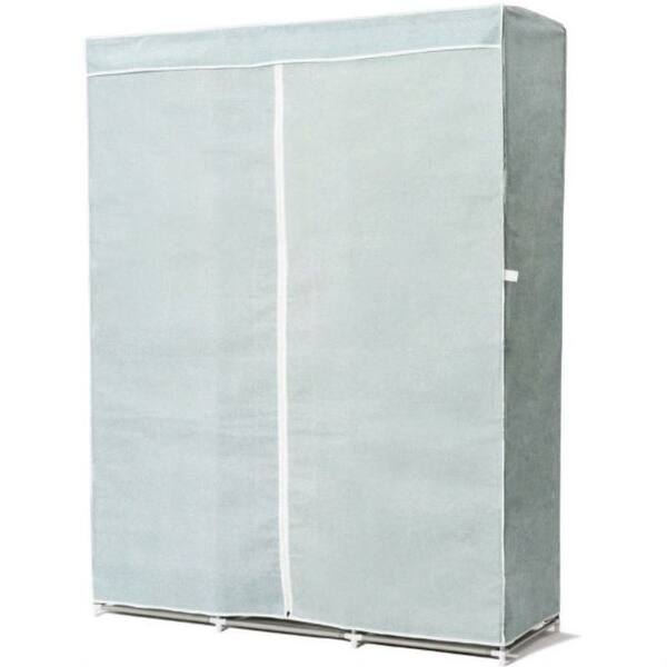 Shop Light Blue 68 Inch Portable Wardrobe Closet Clothes Storage