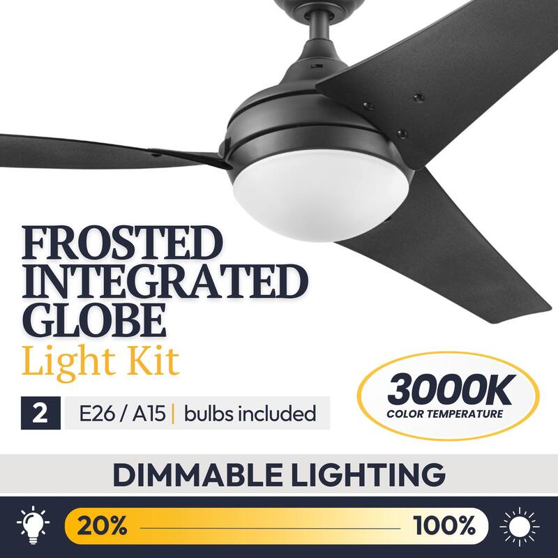 52" Prominence Home Maxon Indoor Ceiling Fan with LED Light, Remote Control