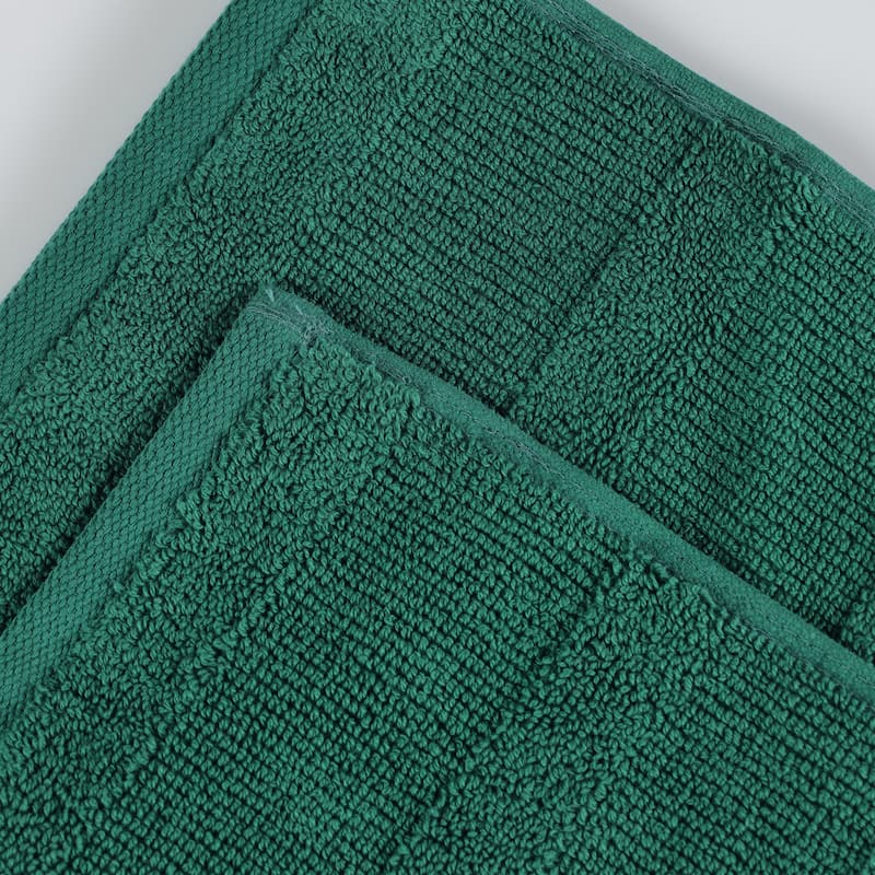 Quick-Dry Ribbed 3-Piece Cotton Towel Set by Superior