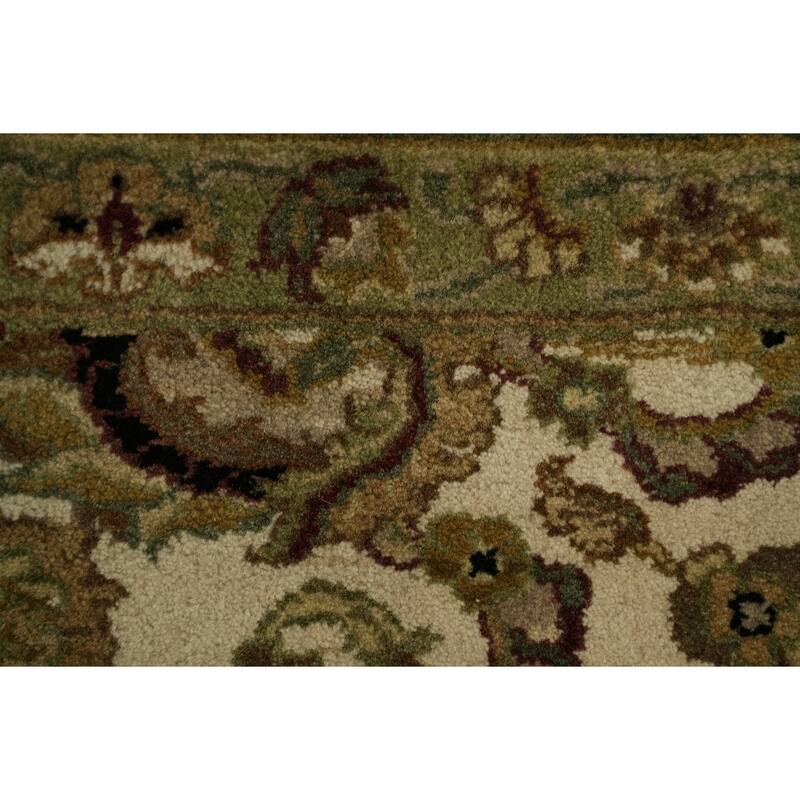 Hand Knotted Oriental 100% Wool Carpet Traditional All-Over Beige & Ivories Agra Area Rug - 10' 4'' X 8' 1''