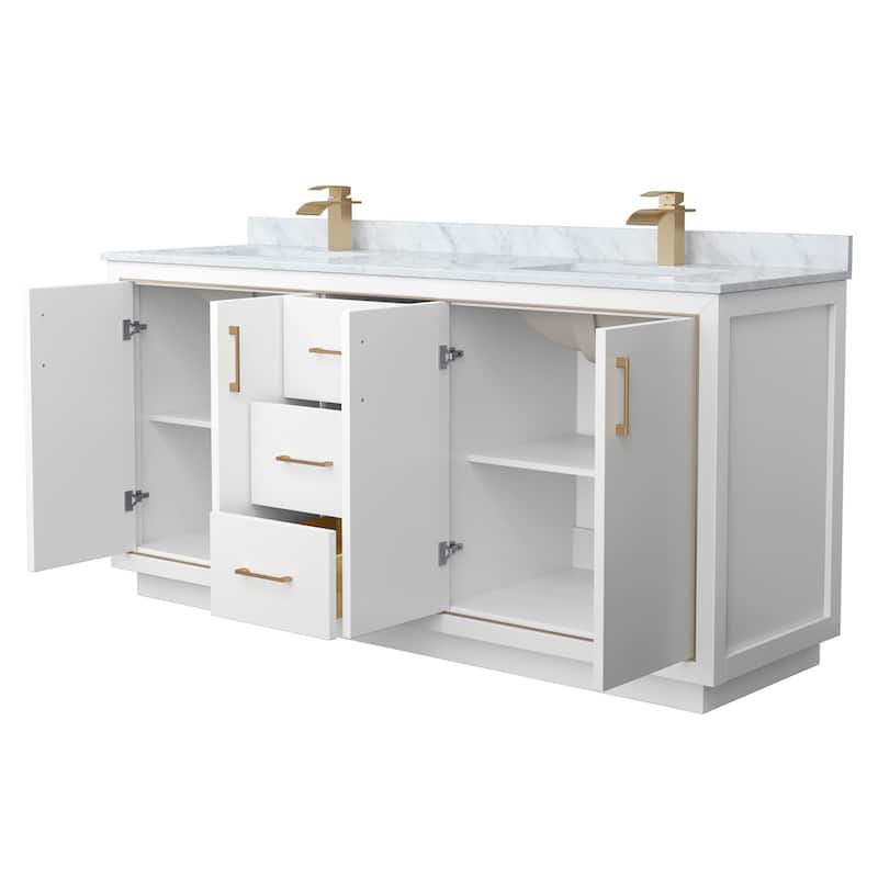 Wyndham Collection WCF1111-72D-NAT-MXX Icon 72" Free Standing Double