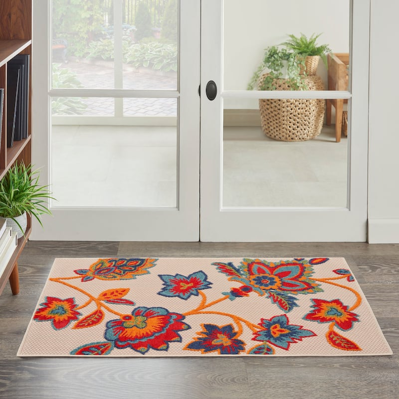 Nourison Aloha Indoor/Outdoor Floral Area Rug - 2'8" x 4' - Multi