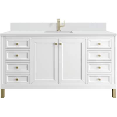 James Martin Vanities 503-V60S-1WZ Chicago 60" Free Standing Single