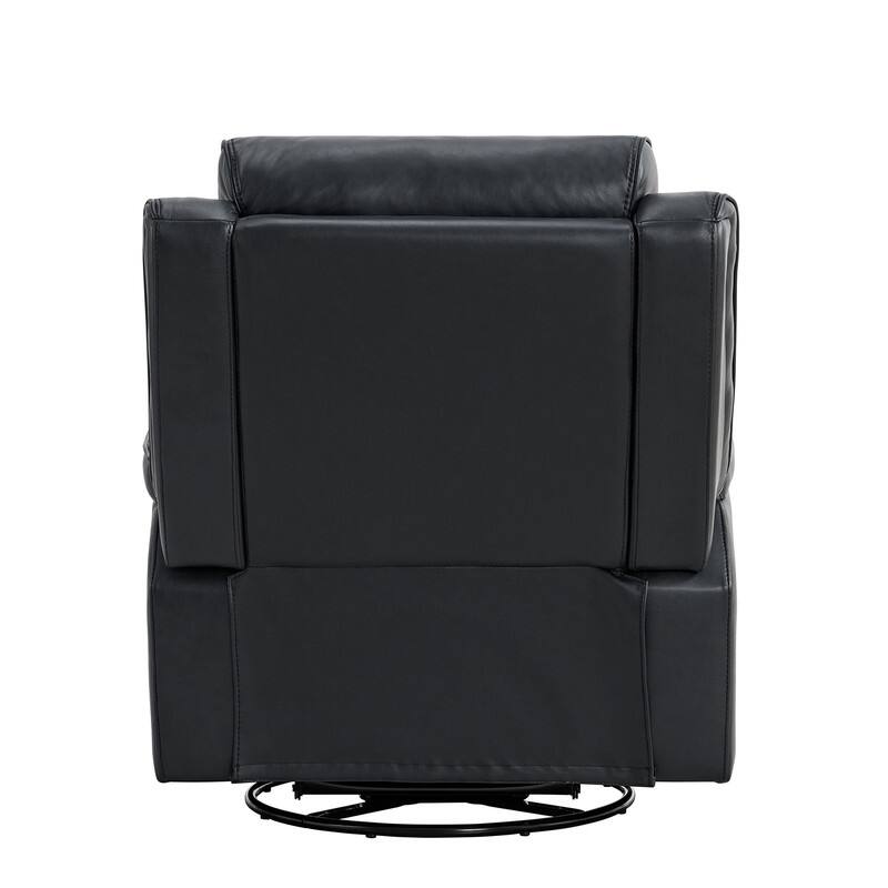 Spruce & Spring Alexis Swivel Manual Recliner Faux Leather Glider Recliner