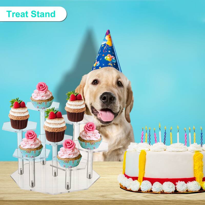 Acrylic Display Stand for Figures 7 Tier Acrylic Riser for Cupcake Clear - Transparent