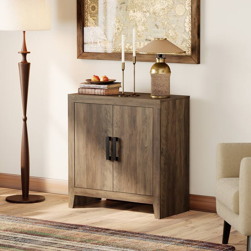 WAMPAT Farmhouse Buffet Cabinet with Door, Kitchen Sideboard for Dining & Living Room