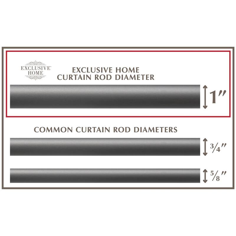 ATI Home Crystal Ball 1" Adjustable Curtain Rod and Finial Set