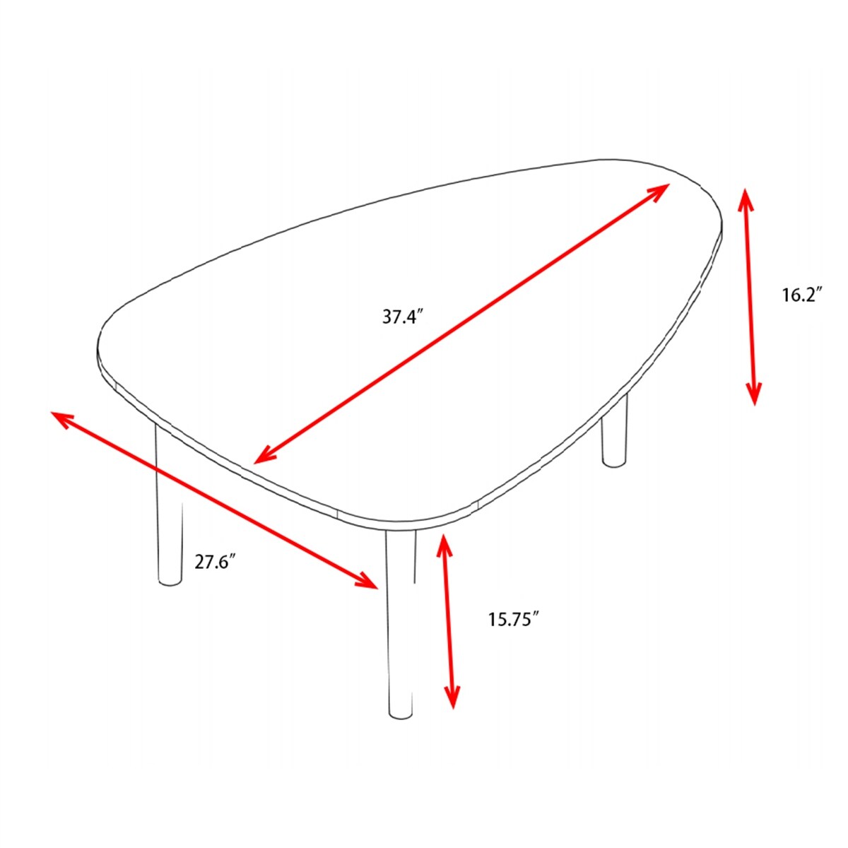 Egg Shape Coffee Table - On Sale - Bed Bath & Beyond - 41904340