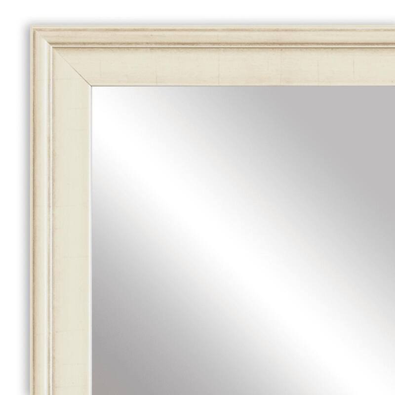 Frame My Mirror Ivory Framed Wall Mirror, Kendall Design