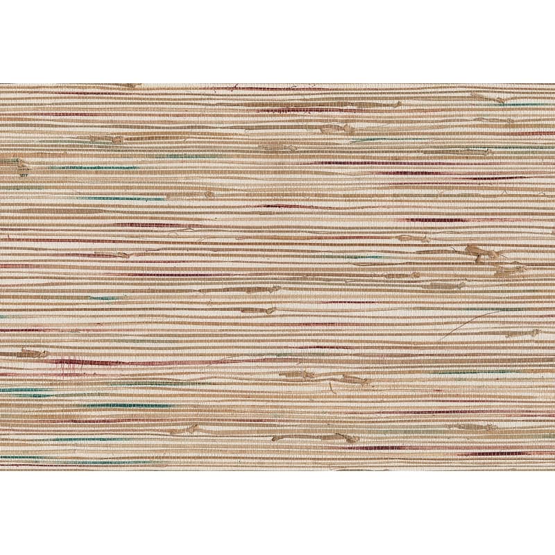 Advantage Ken Khaki Grasscloth Wallpaper - 36in x 288in x 5.025in