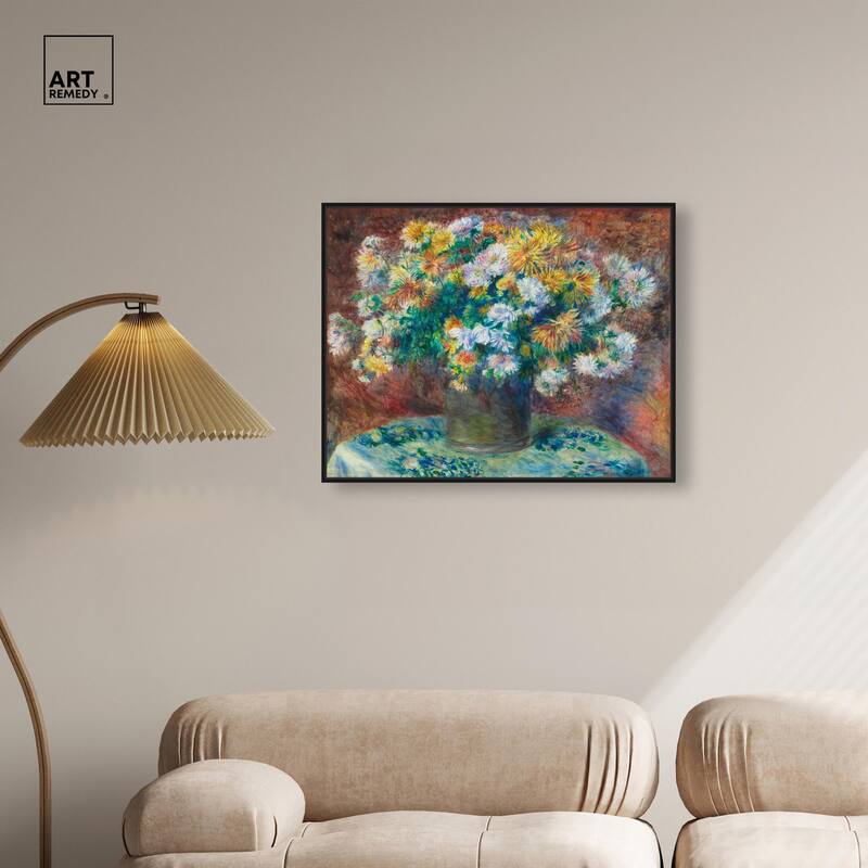 Renoir Chrysanthemum Canvas by Art Remedy