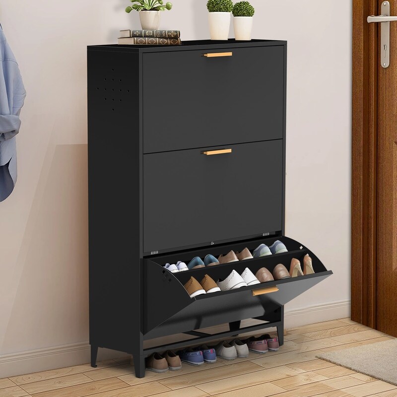 3 drawer sales shoe storage