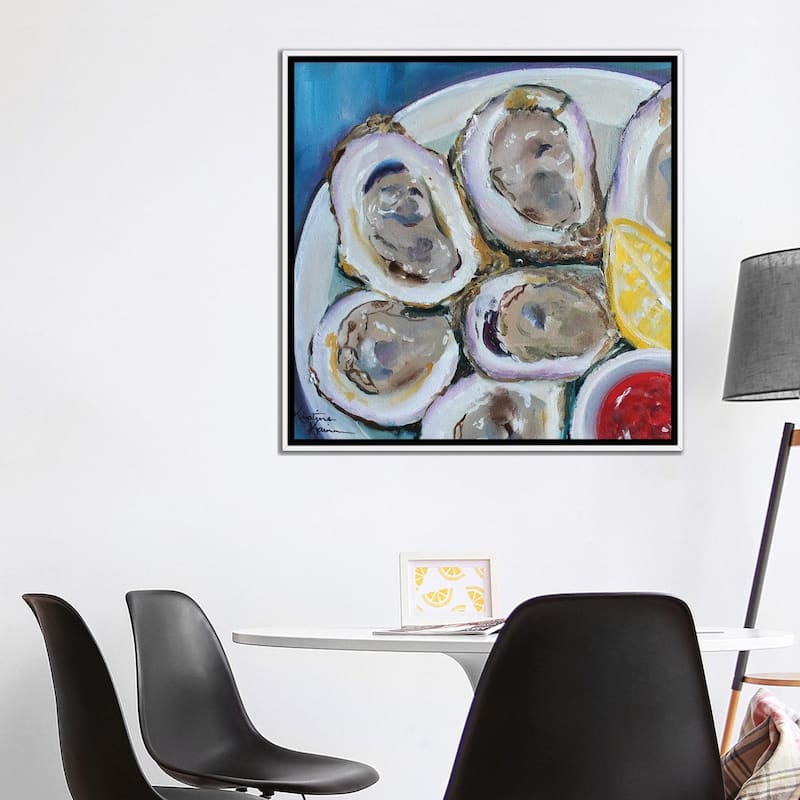 iCanvas "Oysters On The Half Shell" by Kristine Kainer Framed Canvas Print