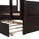 preview thumbnail 8 of 10, Elegant Full Over Full Bunk Bed, Twin Size Trundle with Removable Casters, Split into Two Separate Beds, Space-saving, Espresso