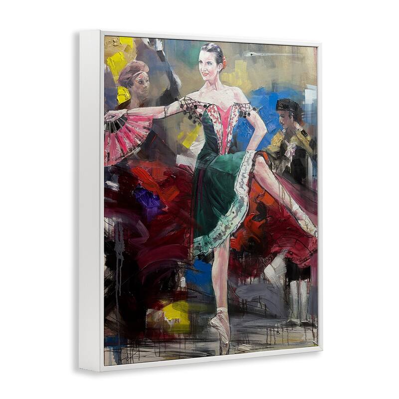Stupell Classic Ballerina on Stage Framed Giclee Art Design By Lucille Lee