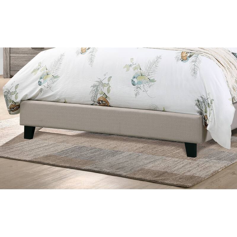 Contemporary Full Size Upholstered Platform Bed Frame with Adjustable Headboard and Button Tufting, Bedroom Furniture