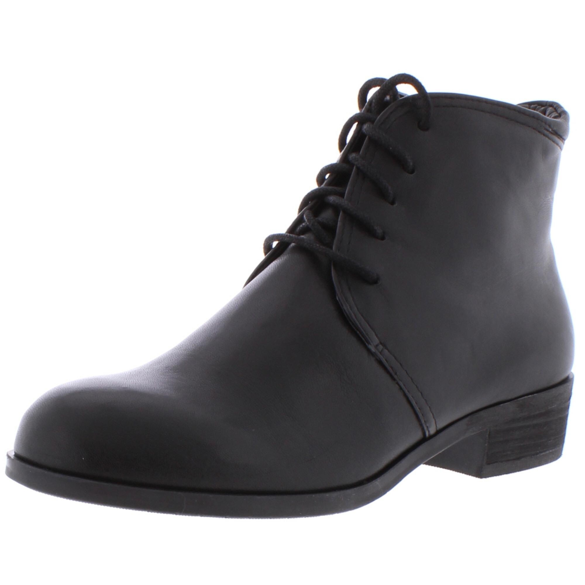 womens lace up black ankle boots
