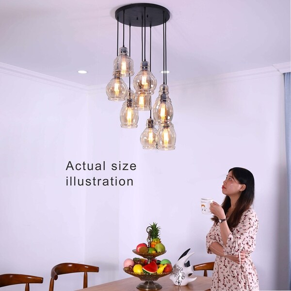 Mariana cognac glass discount cluster pendant