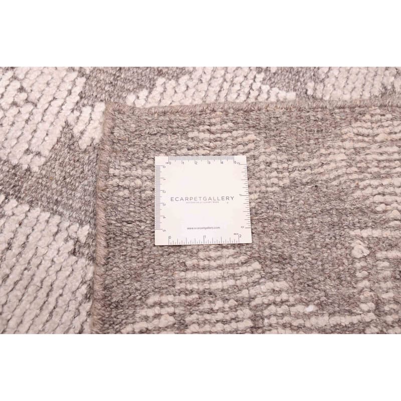 ECARPETGALLERY Hand-knotted Looma Light Grey Silk, Wool Rug - 8'3 x 9'10