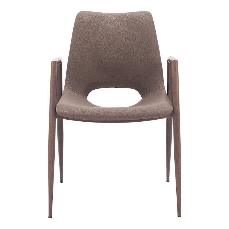 Desi Dining Chair Brown & Walnut
