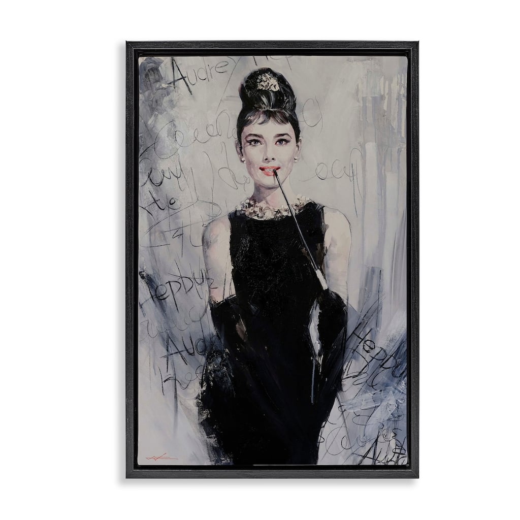 Stupell Classic Audrey Modern Details Framed Floater Canvas Wall Art Design By Lucille Lee