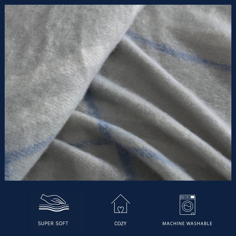 Nautica Ryan Cove Plaid Cozy Throw Blanket
