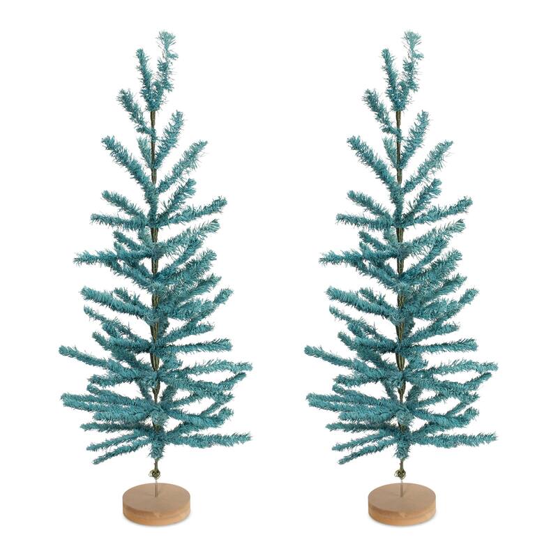Tree (Set of 2) 48"H Paper - Blue - Blue