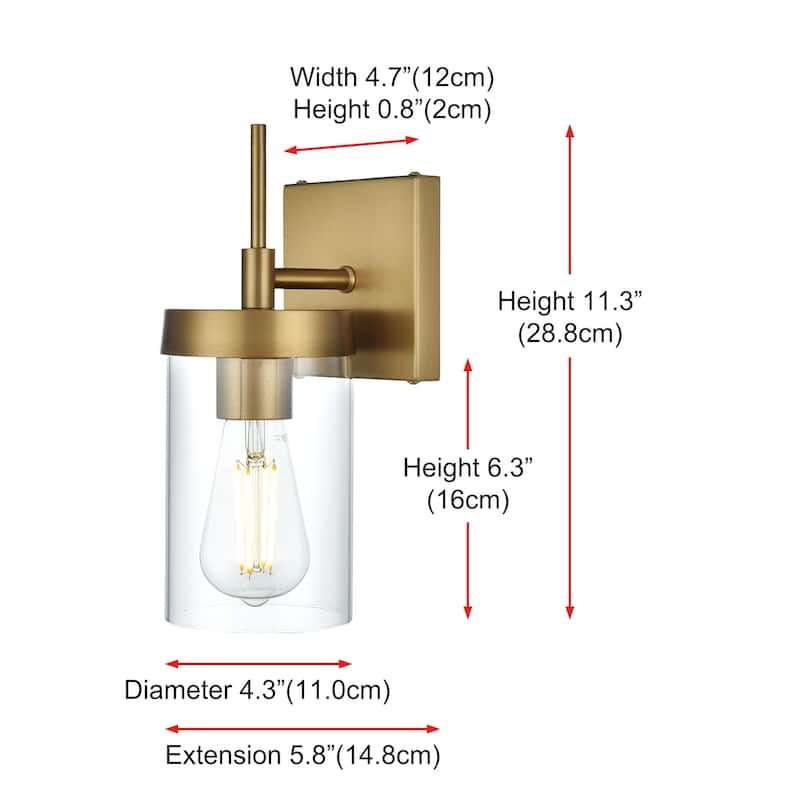 Elegant Lighting LD7319W5 Taryin 11" Tall Bathroom Sconce