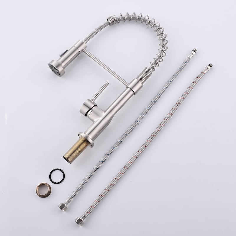Commercial Kitchen Sink Faucet With Pull Down Sprayer Kitchen Faucets Single Handle Spring High Arc Mixer Faucets With Valve