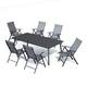 Option 82.3in-Black-Table&Grey-Chair
