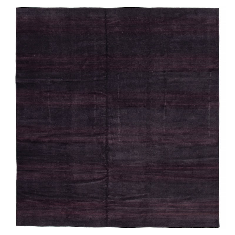 ECARPETGALLERY Hand-knotted Opulence Dark Purple Wool Rug - 11'6 x 11'2 - Dark Purple - 11'6 x 11'2