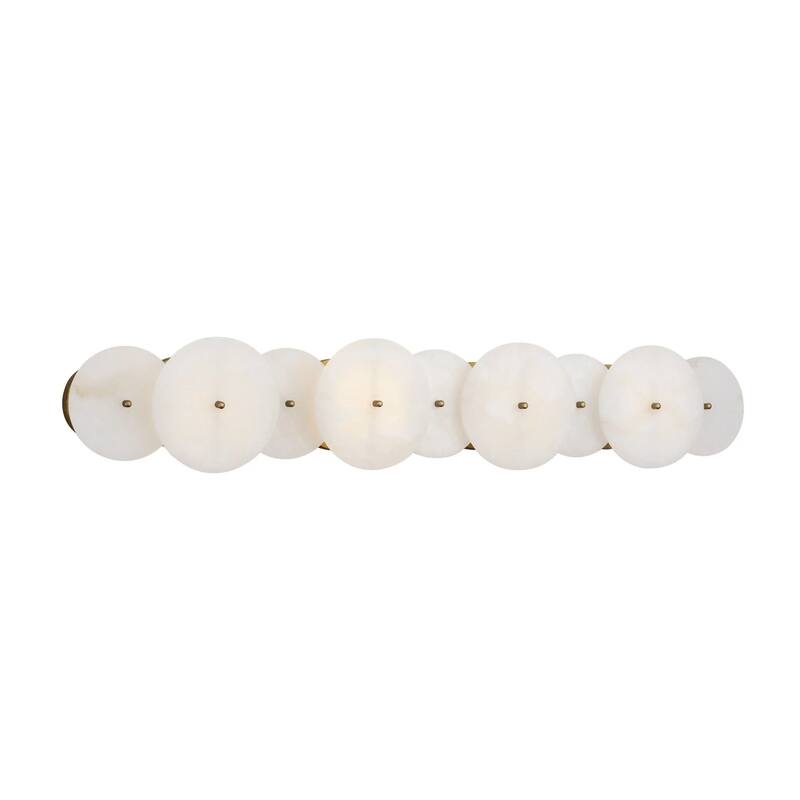 Cosmos 4-Light 35.75-Inch Real Alabaster Stone Bath Fixture - N/A