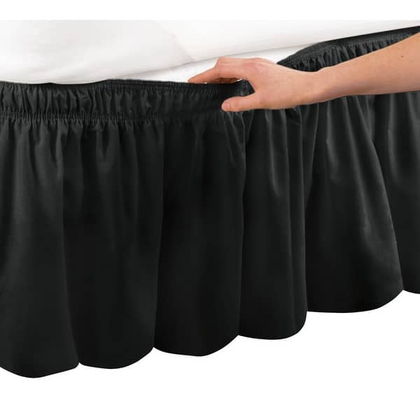 slide 2 of 33, Elastic Wrap Around Bed Skirt with Ruffle
