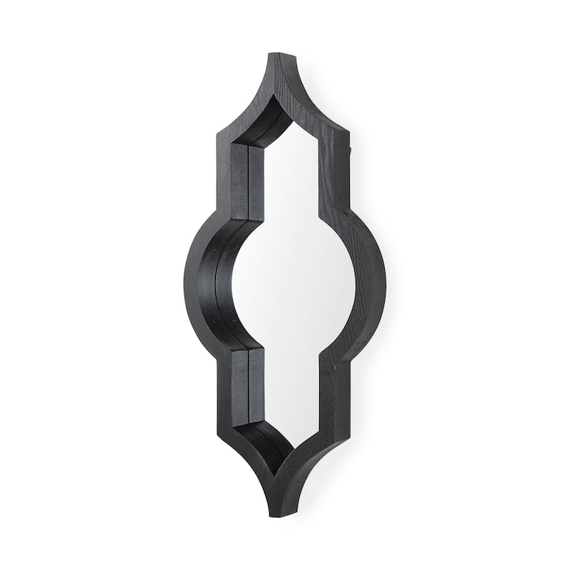 Tamanar Solid Wood Frame Moroccan Inspired Mirror - 34" x 15"