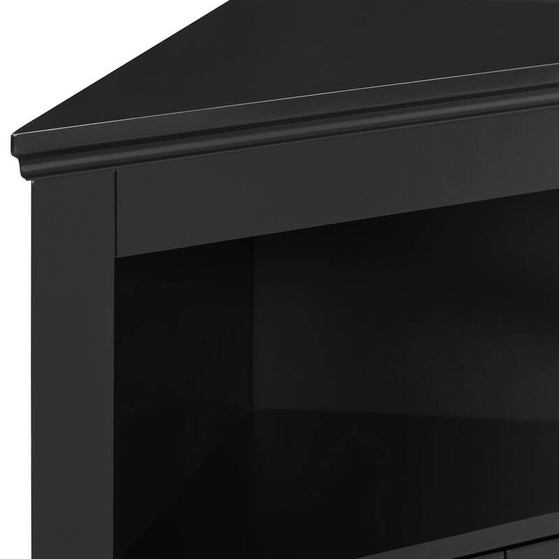Free-Standing Corner Storage: Perfect for Bathroom, Kitchen, and Living Room. Features Doors, Shelves
