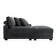 preview thumbnail 104 of 116, Modular Armchair and Ottoman Set with Adjustable Headrest, Flannel Upholstery
