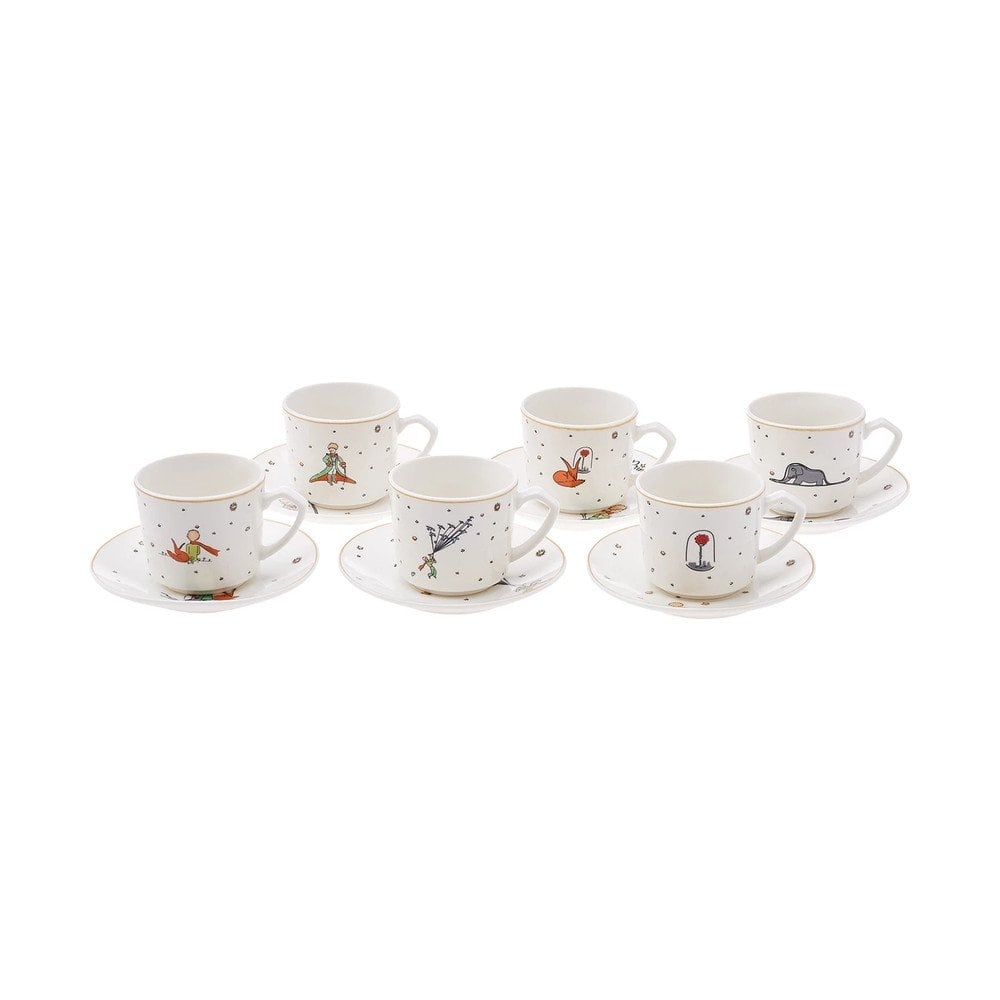 Karaca The Little Prince Tea Coffee Cup and Saucer Set for 6 - On Sale ...