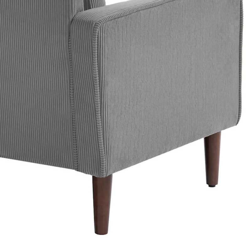 62.5'' W Corduroy Couch Upholstered Square Arm Sofa