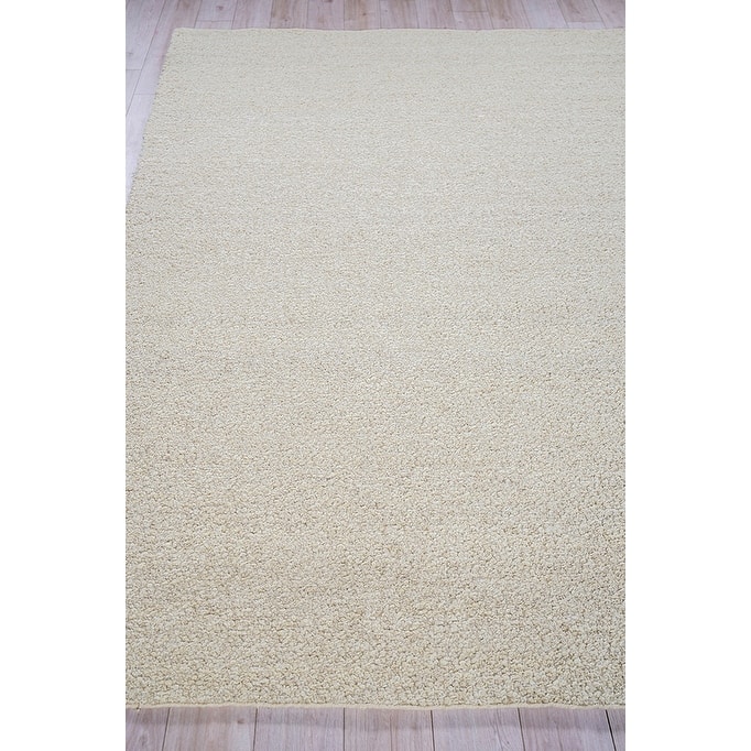 Exquisite Rugs Ferretti Handmade Handloomed New Zealand Wool Silver/Ivory Area Rug