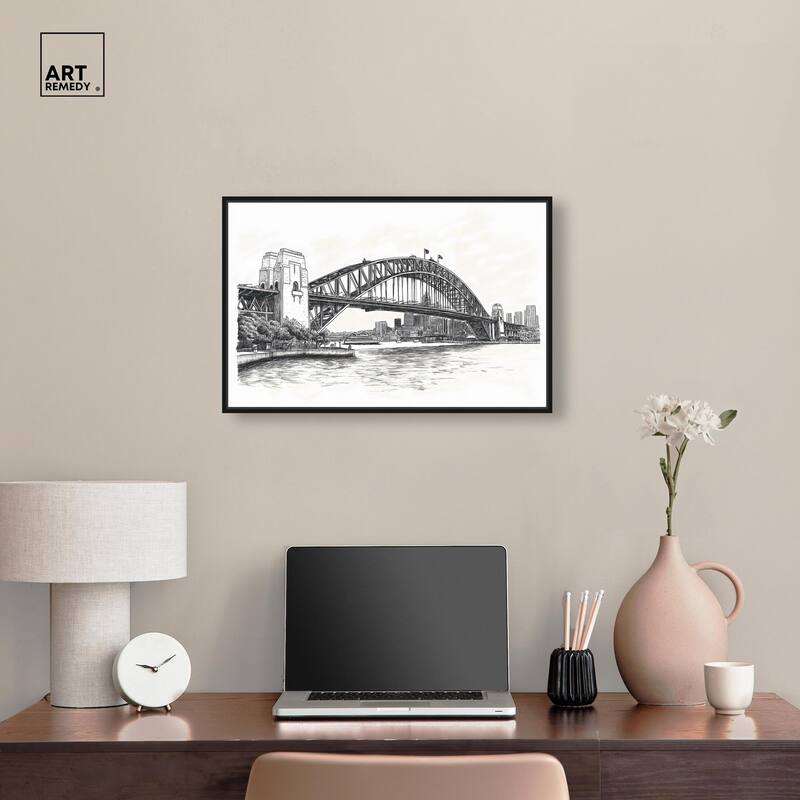 Lines of the Bridge Canvas by Art Remedy