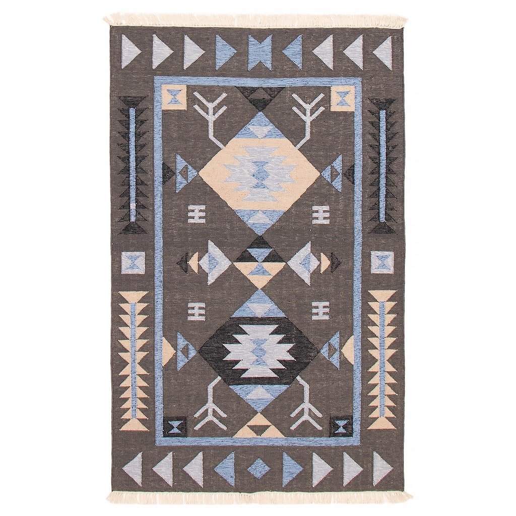 Ankara FW Grey Kilim 5'1" x 8'1" - 5'1 x 8'1