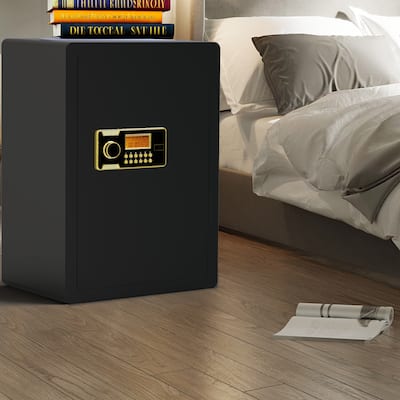 Round Fireproof Safe Box with Combination Lock、Key Lock and Knob Lock