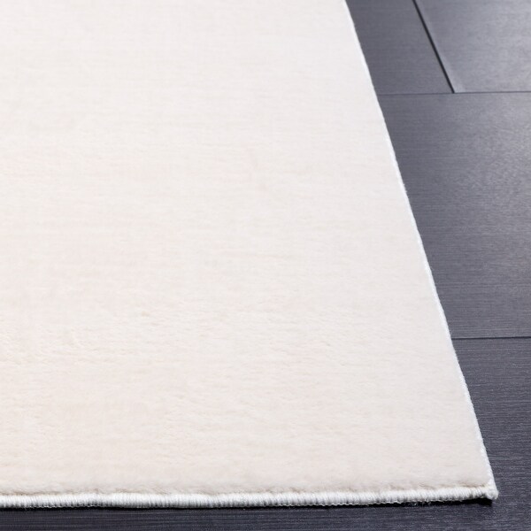 SAFAVIEH Faux Rabbit Fur Machine Washable Slip Resistant Rug - On