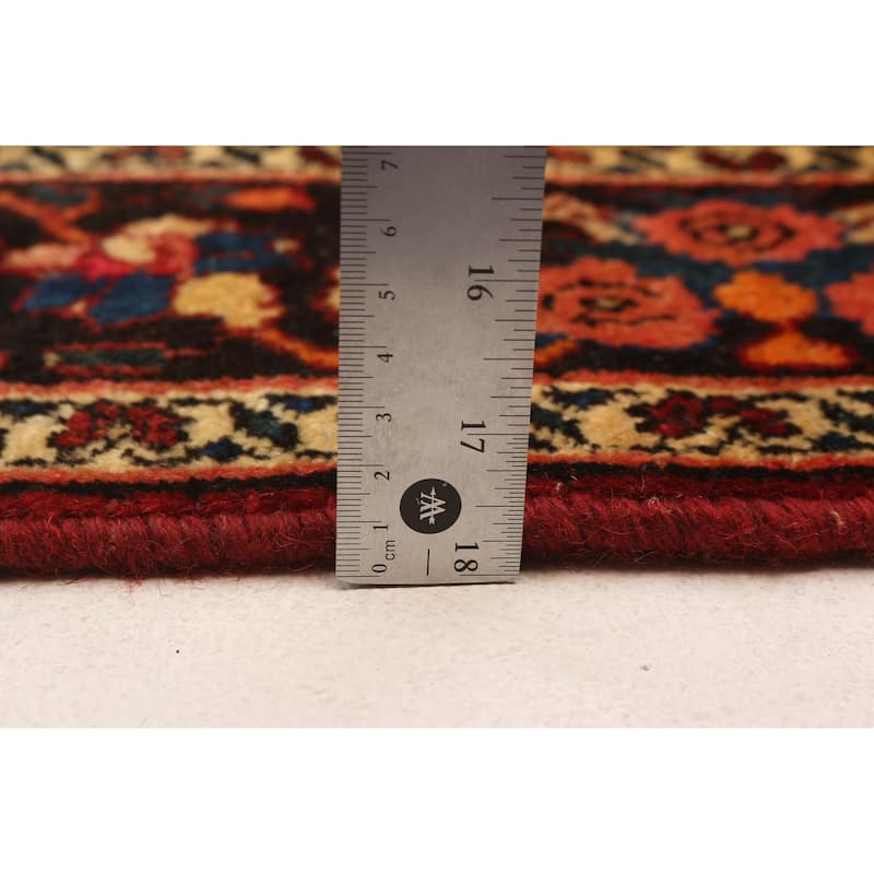ECARPETGALLERY Hand-knotted Anatolian Vintage Red Wool Rug - 4'2 x 7'1