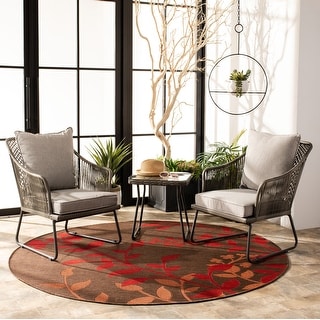 SAFAVIEH Outdoor Living Jensen 3-Piece Lounge Set - 26"W x 29"D x 32"H
